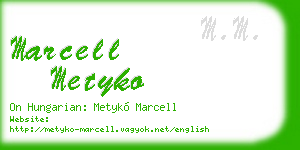 marcell metyko business card