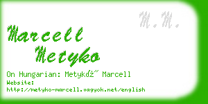 marcell metyko business card